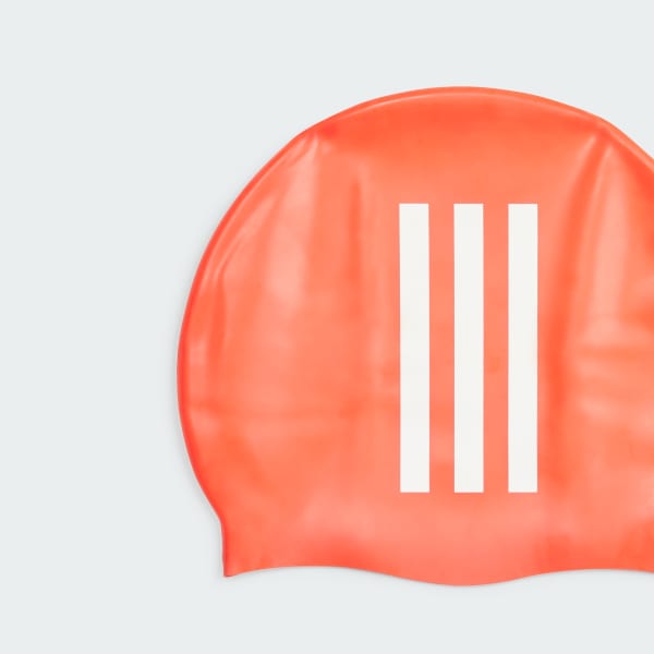 Orange adidas 3-Stripes Swim Cap Kids