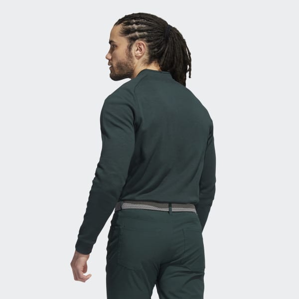 Green Go-To Long Sleeve Henley Polo Shirt SU655