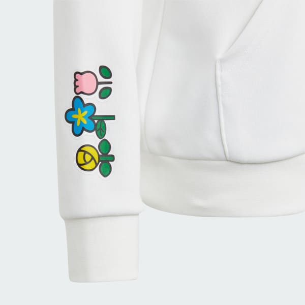 Blanco Polera con Capucha adidas Originals x Hello Kitty