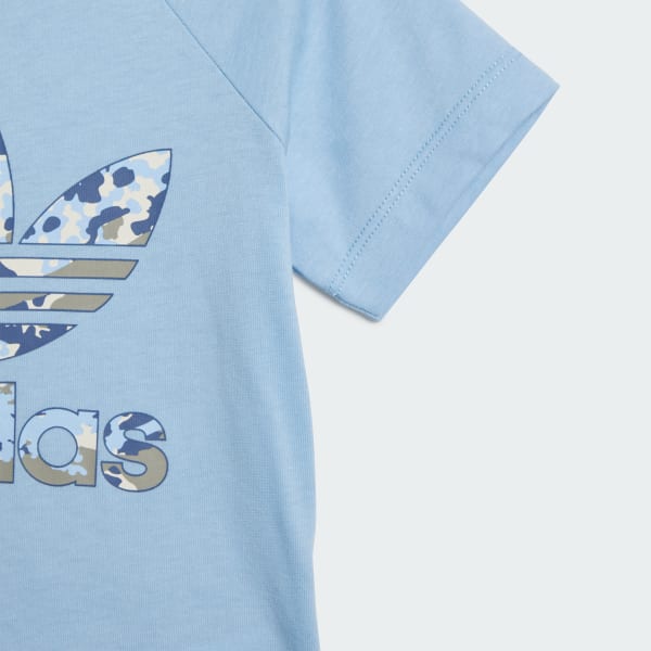 Blue camo adidas shorts clearance