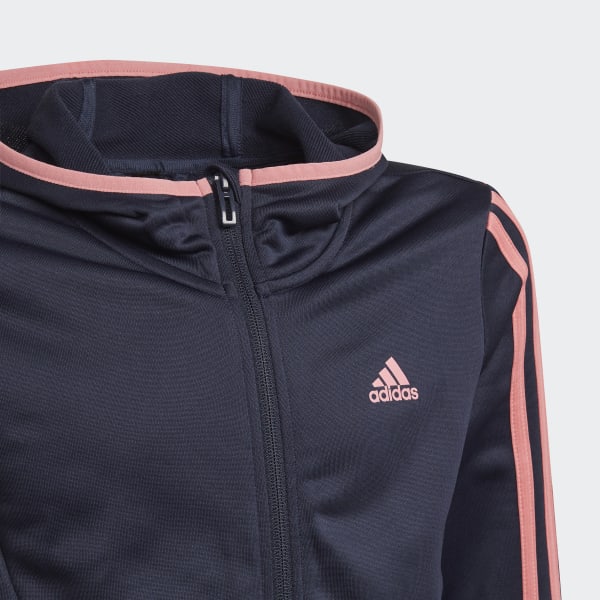 red adidas moletom com capuz with black stripes