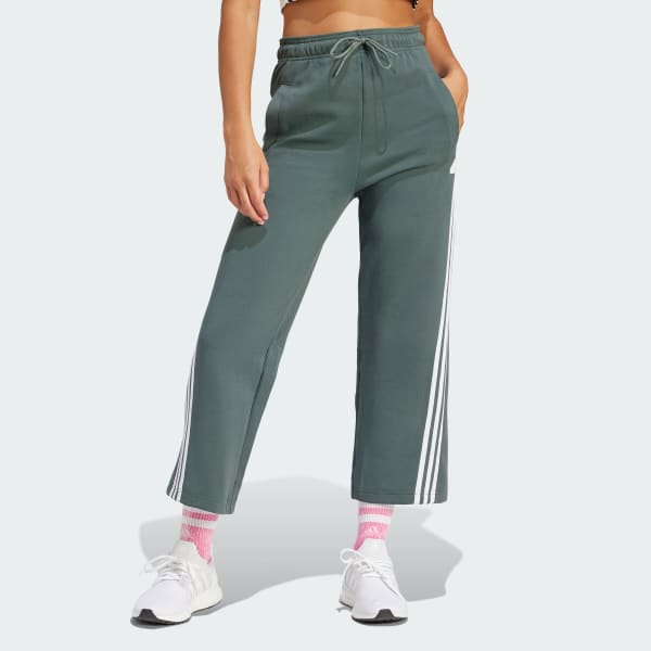 adidas Future Icons 3-Stripes Open Hem Pants - Grey