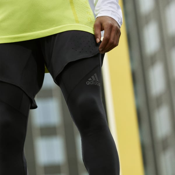adidas Saturday Long Tights - Black, Men's Running