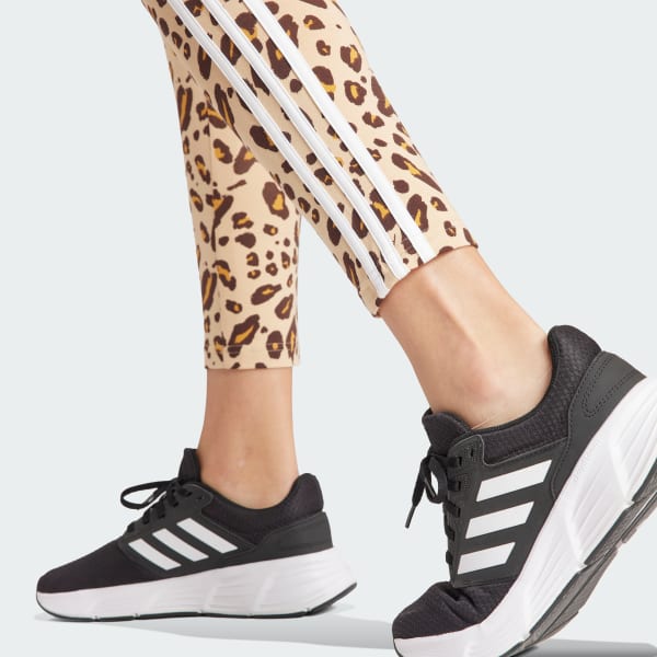 adidas Essentials 3-Stripes Animal Print Leggings - Beige | Women\'s  Lifestyle | adidas US