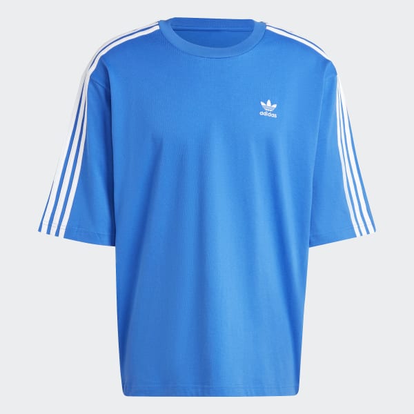 アディダス Tシャツ ブルー Vネック オーバーサイズ サイドスリット B132 アディダス Tシャツ ブルー Vネック オーバーサイズ サイド
