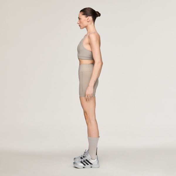 Beige adidas x entire studios Optime Korte Trainingslegging