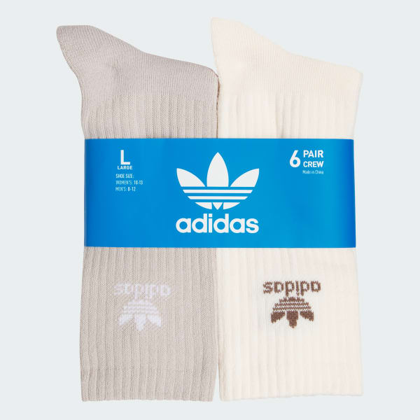 Trefoil Crew Socks 6 Pairs