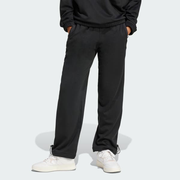 Adidas black fleece pants cheap