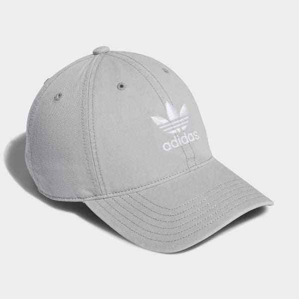Grey Relaxed Strap-Back Hat