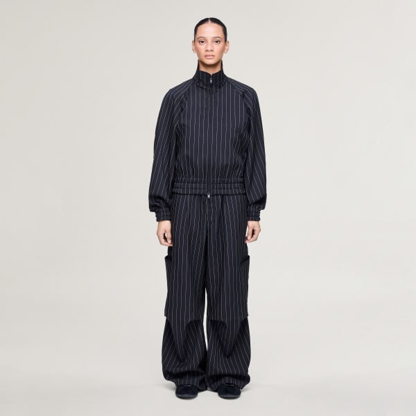 ブラック Y-3 PINSTRIPE UT STRAIGHT LEG PANTS