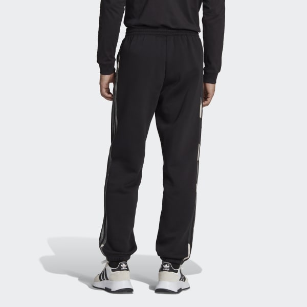 Negro Pantalón Estampado Camo