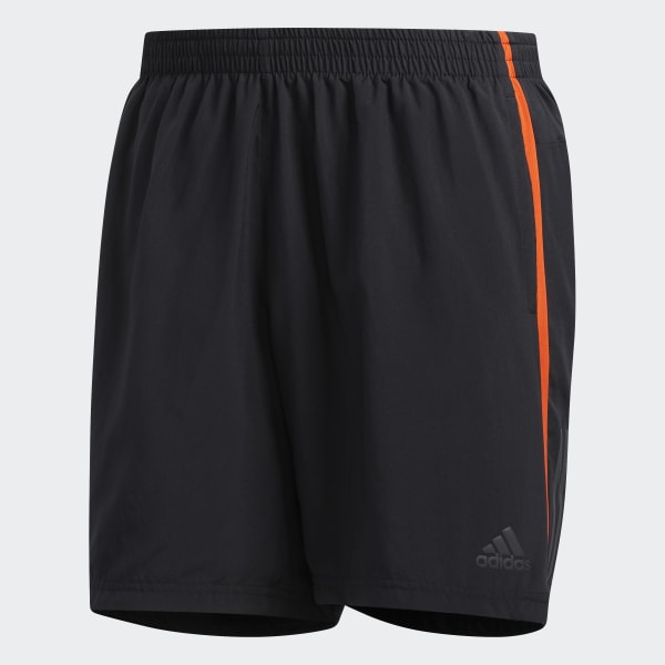 black and orange adidas shorts