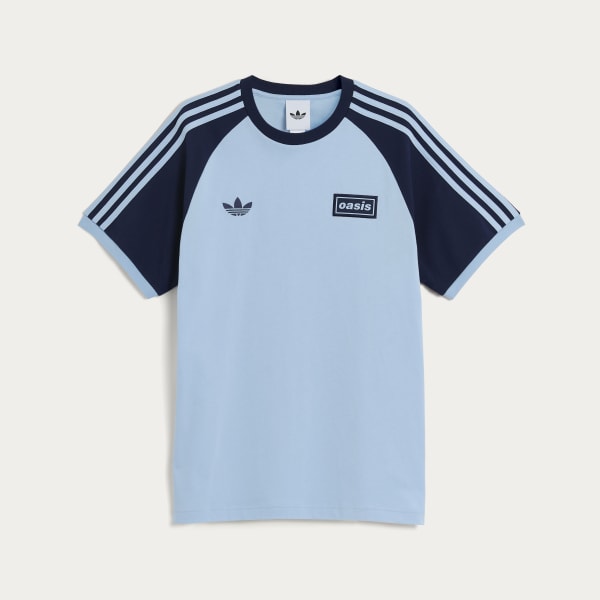 adidas ストライプTシャツ adidas TOUR 3-STRIPES TEE - Blue | Free Shipping with