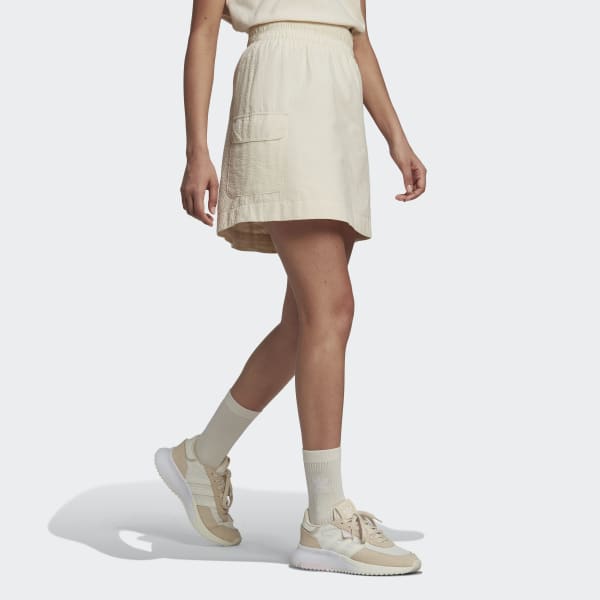 Beige POPLIN SKIRT ZG998