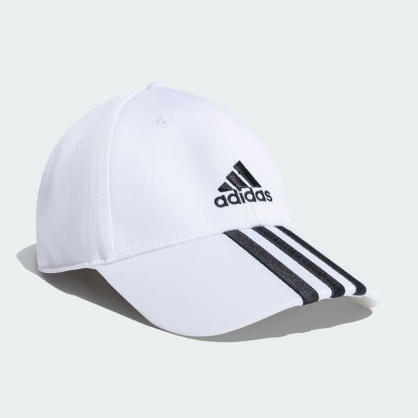 White 3 Stripes Baseball Cap