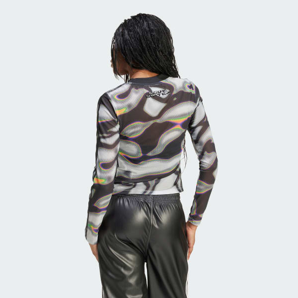 หลากสี เสื้อยืดตัวสั้น Pride Shiny