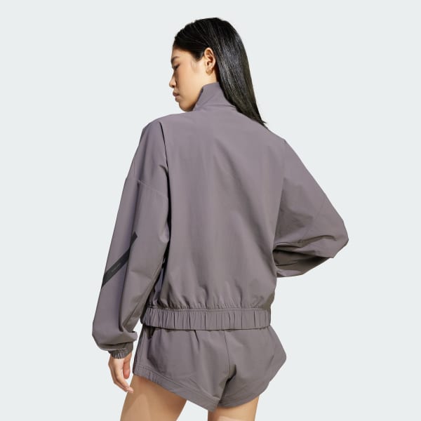 Grey adidas Z.N.E. Woven Full-Zip Track Top