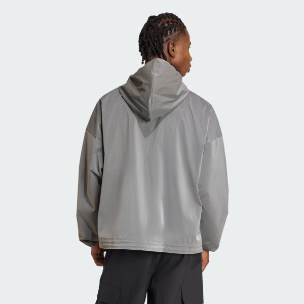 Gri City Tech Metallic Holiday Rüzgarlık