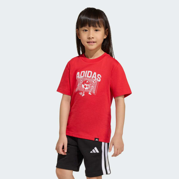 Red FOOTBALL GRAPHIC T-SHIRT KIDS