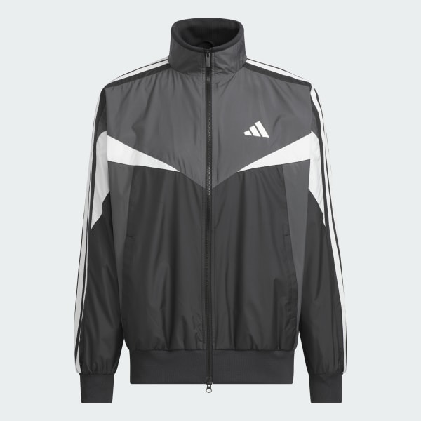 ブラック マストハブ ルーズフィット カラー ブロック メッシュライニング ウインドブレーカー ジャケット