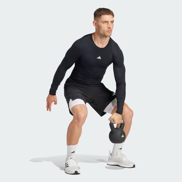 Nero Maglia da allenamento TECHFIT Compression Long Sleeve