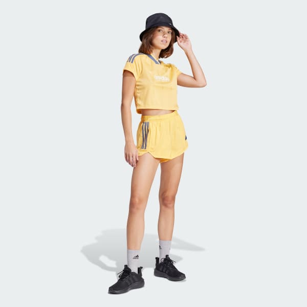 adidas Tiro Cut 3-Stripes Summer Shorts - Orange | Women's Lifestyle ...