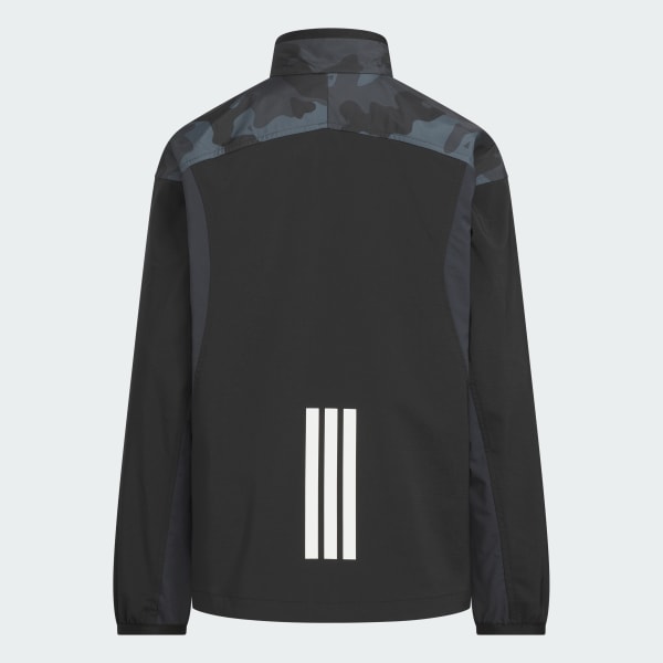 ブラック エッセンシャルズ カモ パック レギュラーフィット ライト ウーブン トラックトップ