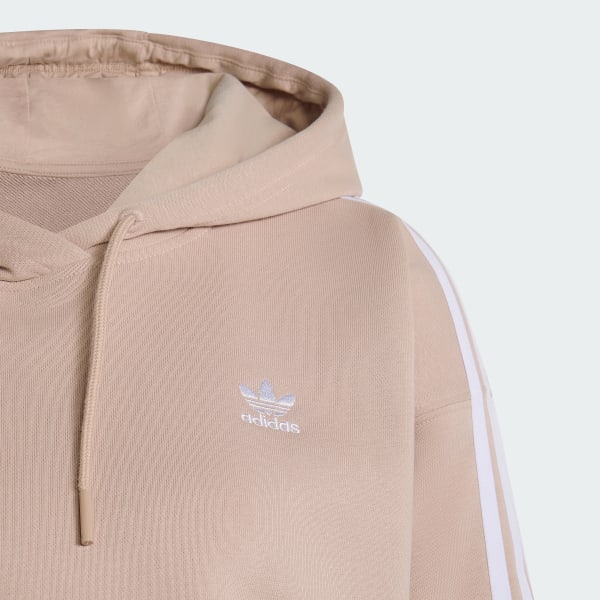 Marron Adicolor 3-Stripes Short Hoodie