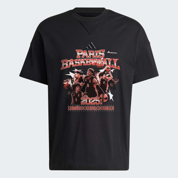 Noir T-shirt graphique Paris Basketball Club
