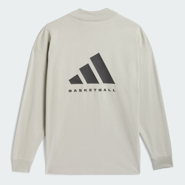 【ADIDAS】Basketball Long Sleeve Tee - Putty Beige / JD613 adidas adidas Basketball Long Sleeve T-Shirt 'Putty Beige