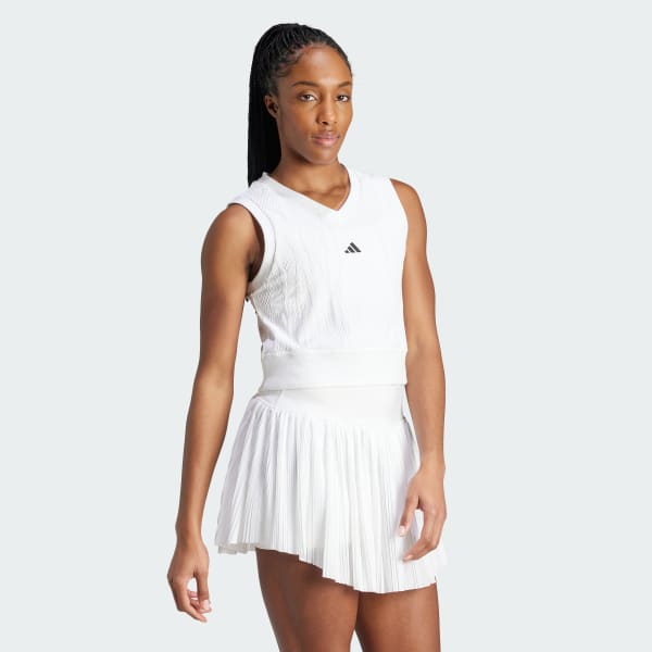 Blanc Crop top Tennis Pro AEROREADY