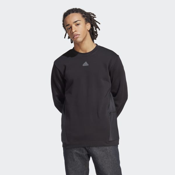 adidas City Escape Sweatshirt - Black | Free Shipping with adiClub ...