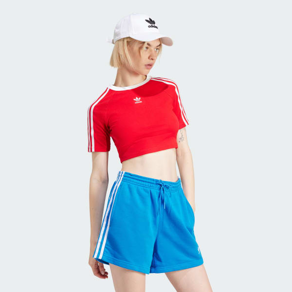 adidas Adicolor 3 Stripes Baby Tee Red Free Shipping with adiClub adidas US