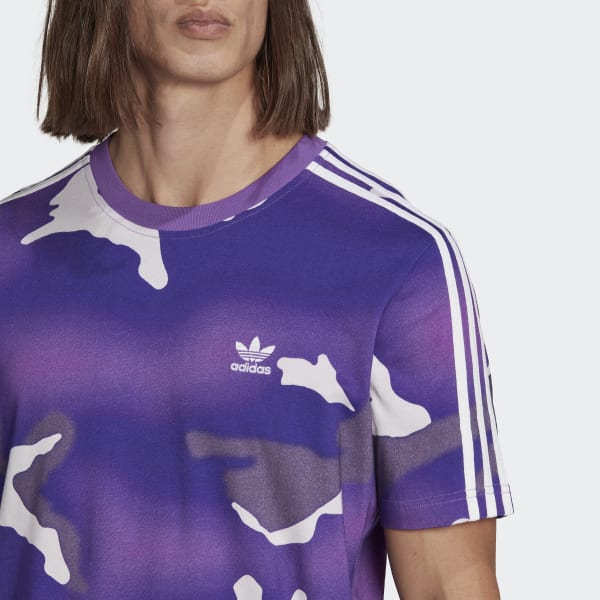 Paars Graphics Camo Allover Print T-shirt