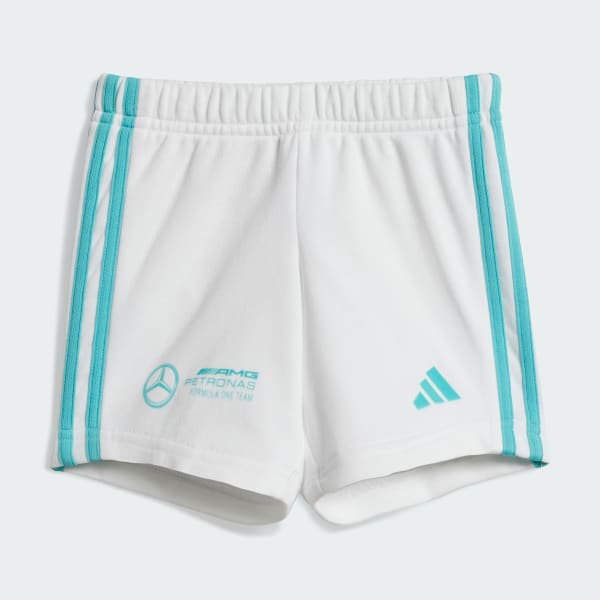 Vit MERCEDES - AMG PETRONAS FORMULA ONE TEAM DNA BABY JOGGER SHORT SLEEVE SET