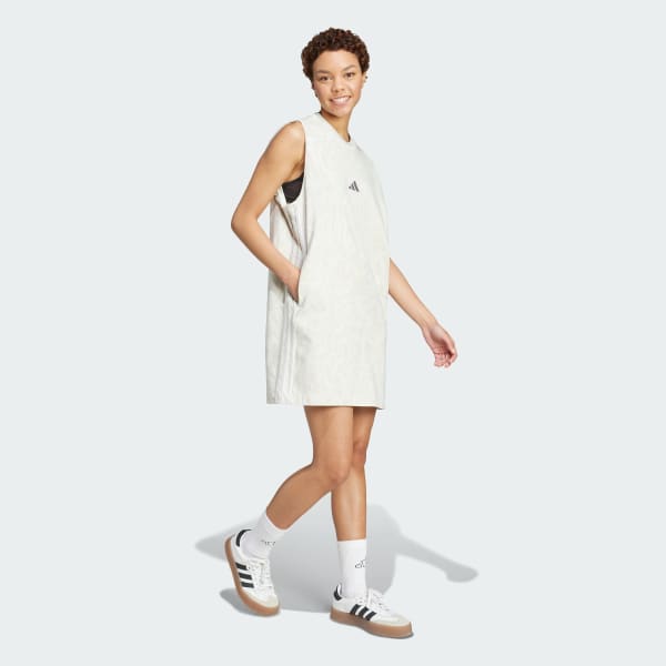 Multicolor Essentials 3-Stripes Print Sleeveless Dress