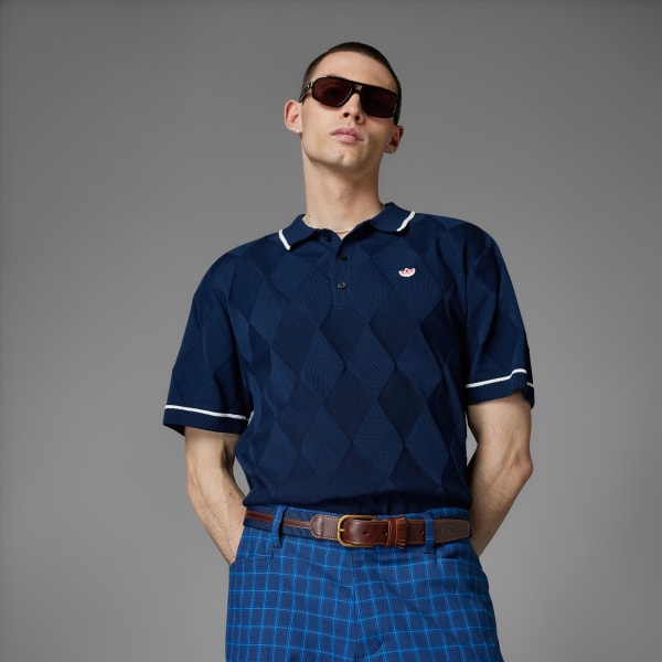 modrá Golfový kožený opasok Originals