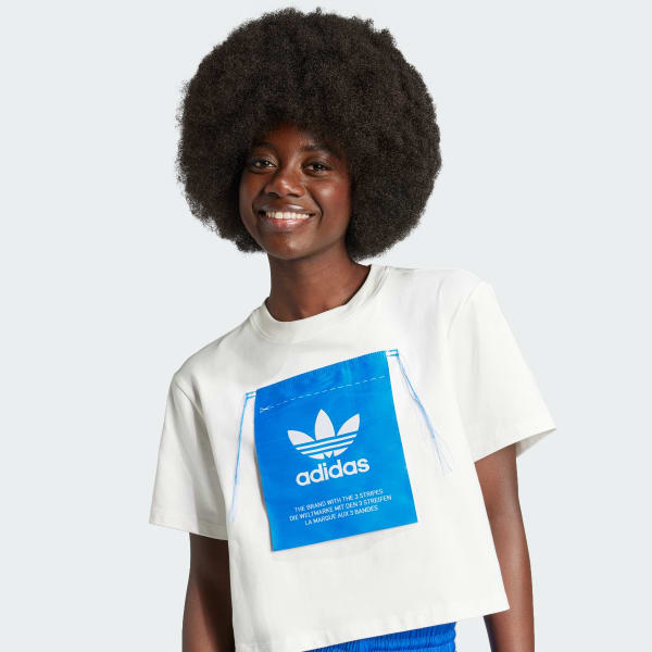 [ADIDAS] Tシャツ 半袖 KSENIASCHNAIDER ラベル ホワイト CLOTHING - KSENIASCHNAIDER Deconstructed Box Tee - White