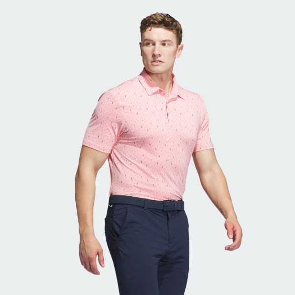 Pink Ultimate365 Allover Print Polo Shirt