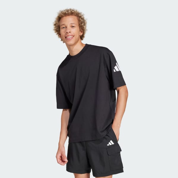 Preto T-shirt Larga Essentials