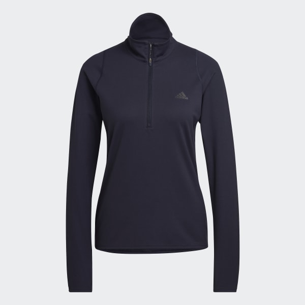 Bleu Sweat-shirt Run Fast Half-Zip Long Sleeve QH422