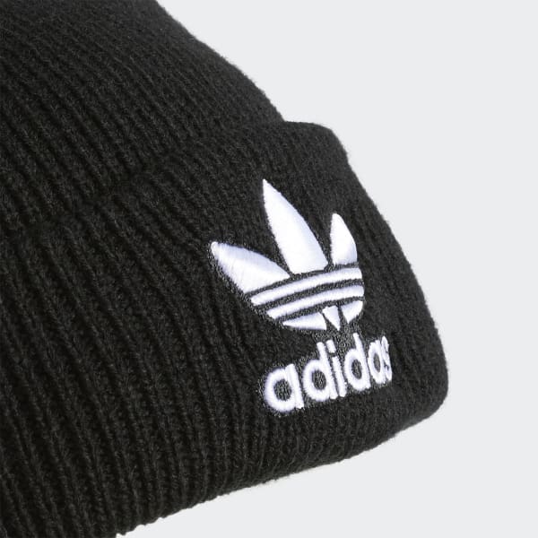 adidas trefoil beanie black