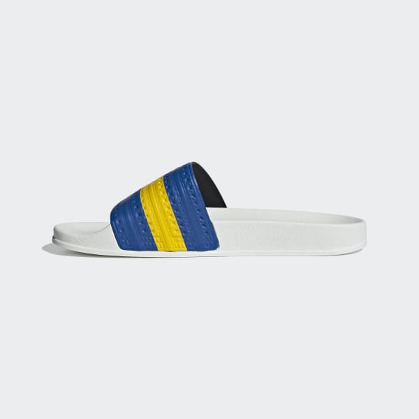 white and blue slides