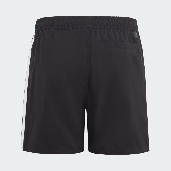 Czerń 3-Stripes Swim Shorts