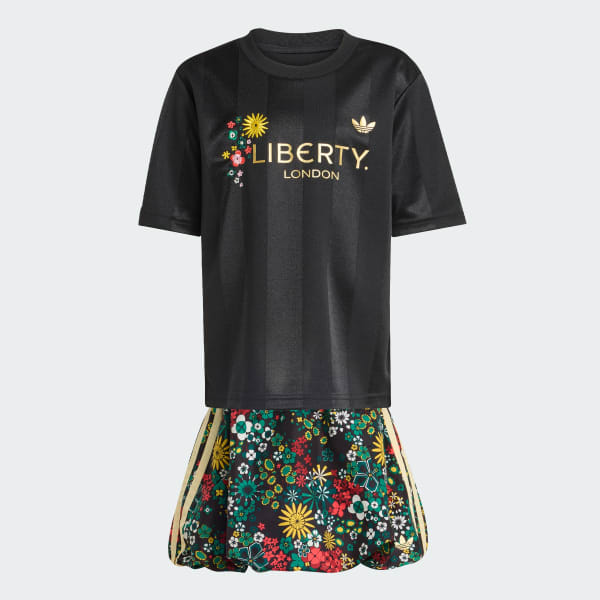 Μαύρο Σετ φούστας και μπλούζας adidas Originals x Liberty London