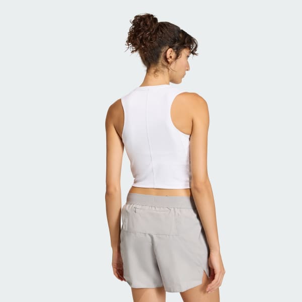 Weiss adi365 Iconic Running tanktop, Kürzer geschnitten