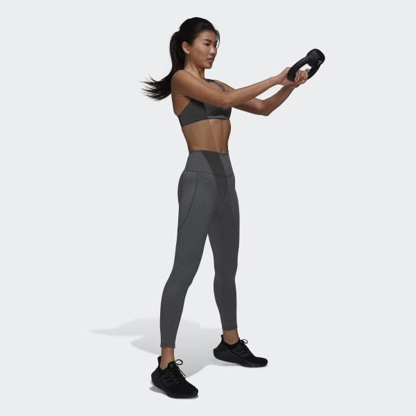 Szary adidas Yoga Studio 7/8 Tights CE688