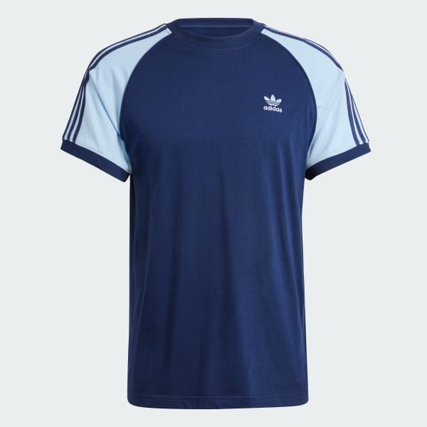 Niebieski Koszulka Colorblocked 3-Stripes