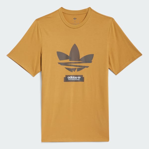 Amarillo Camiseta de skateboarding Trifolio