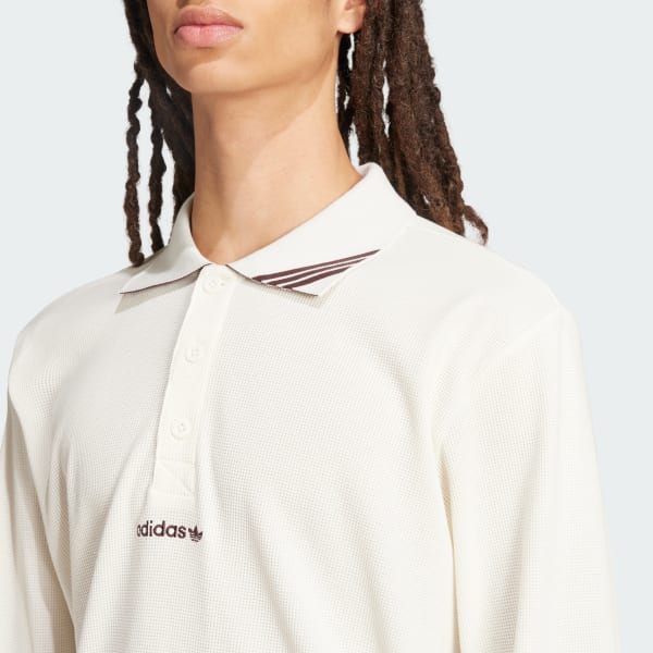 adidas Long Sleeve Polo Shirt - Beyaz | adidas Türkiye